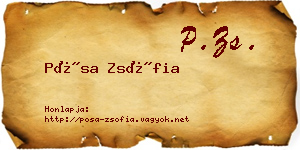 Pósa Zsófia névjegykártya