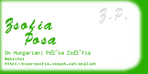 zsofia posa business card